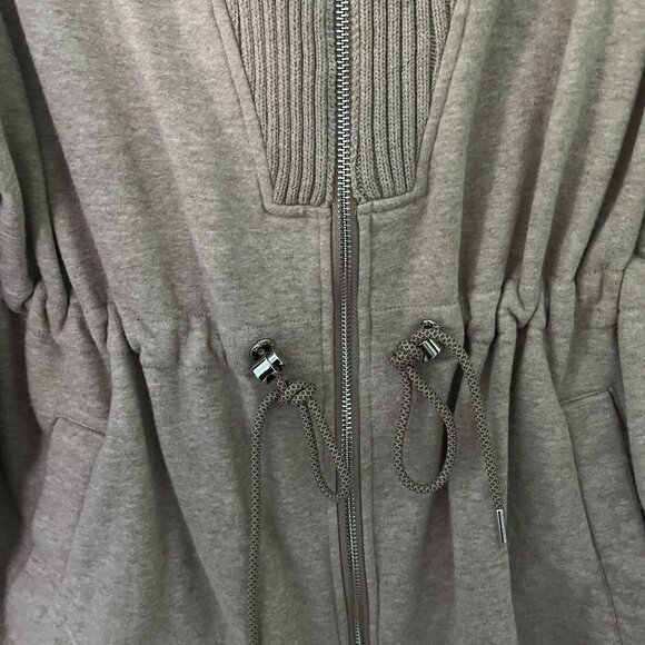 Varley | Tunic Zip-Up Sweatshirt with Cinched-Waist | Camel, Large - Picture 8 of 8